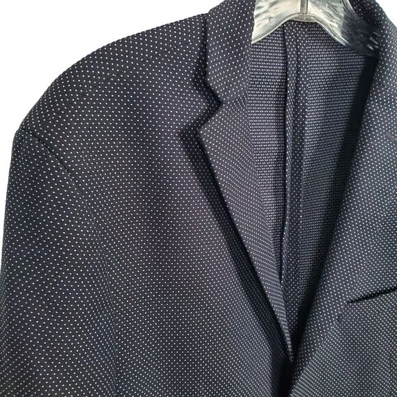 Lord & Taylor Laboratory Men's Size 44R Sportcoat Blazer Micro Polka Dot 2 Butto - Picture 7 of 14